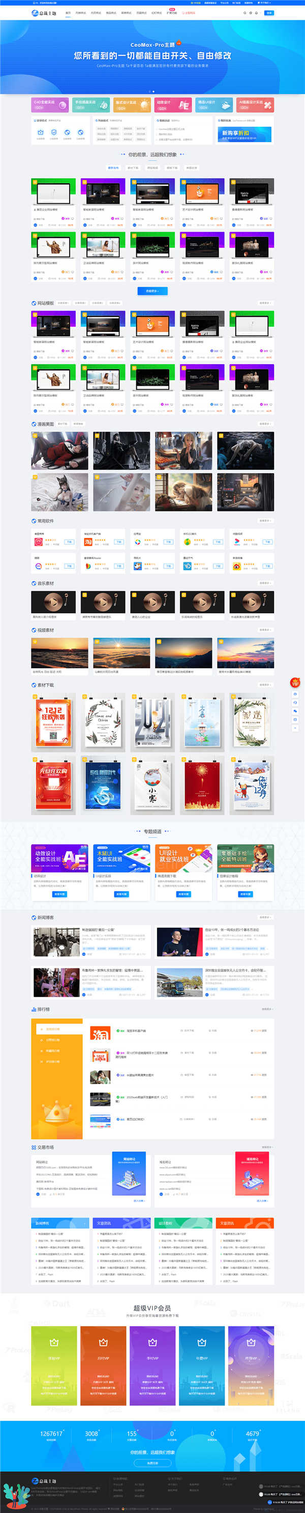 CeoMax-Pro站长素材下载主题模板v7.6开心版